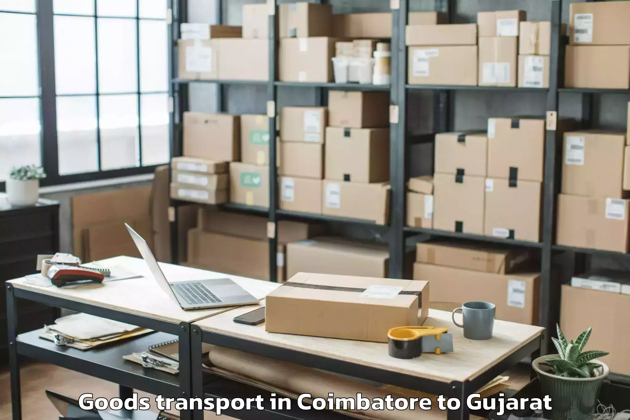 Reliable Coimbatore to Hansot Goods Transport